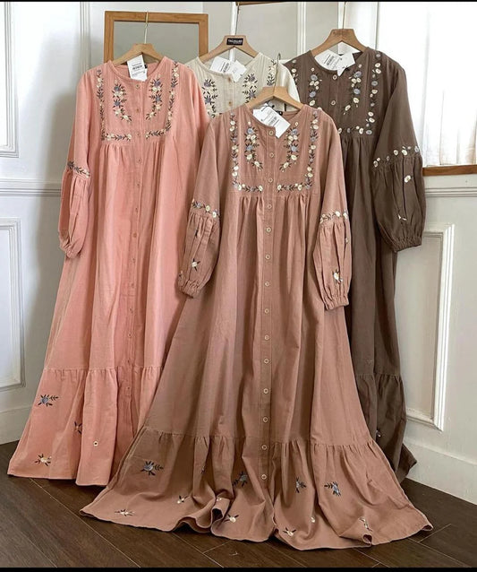 Zamda Full Embroidered Stitched Frock